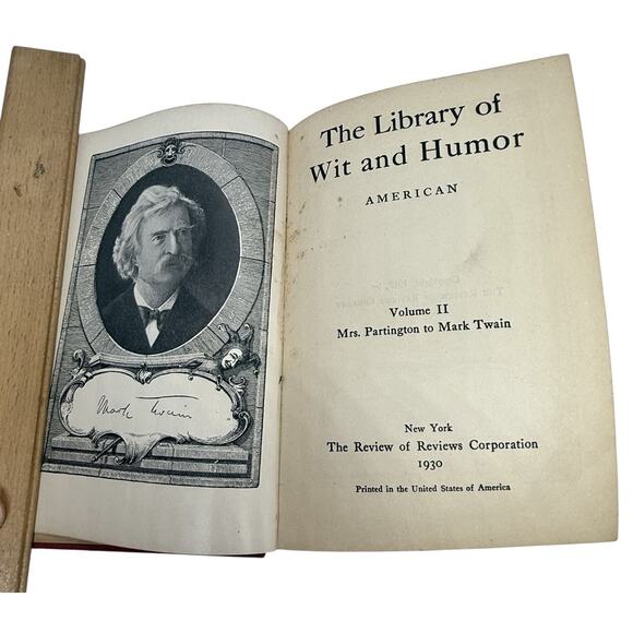 1930 The Library of Wit And Humor American Vol II Mrs. Partington to Mark Twain - Picture 7 of 13